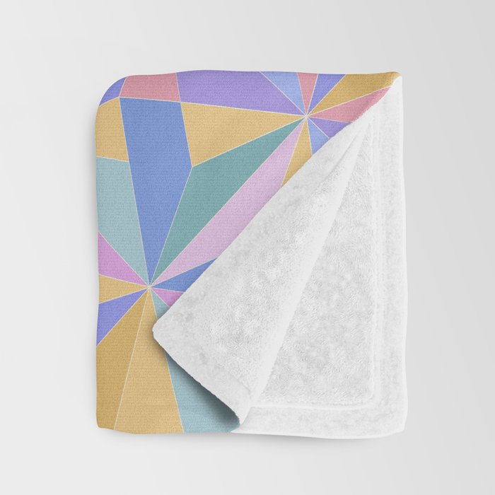 Kaleidoscope Tile Pattern V Bright Pastel Throw Blanket Gallery Image 3