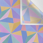 Kaleidoscope Tile Pattern V Bright Pastel Wall Tapestry Gallery Image 3