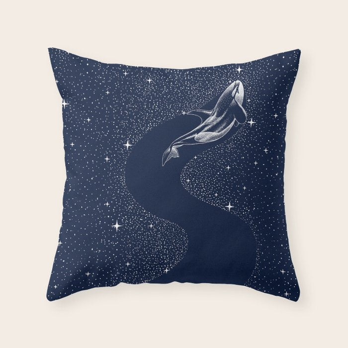 starry orca Throw Pillow