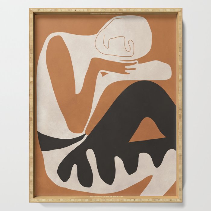 Abstract Art Figure Serving Tray Gallery Image 1