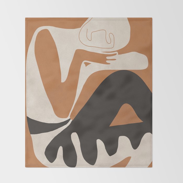 Abstract Art Figure Throw Blanket Gallery Image 2