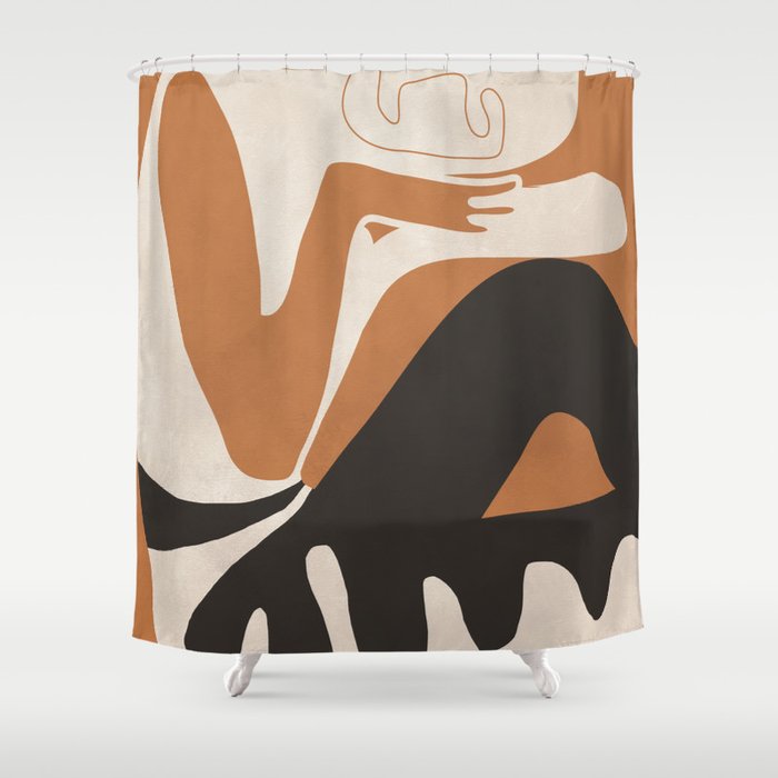 Abstract Art Figure Shower Curtain Gallery Image 1