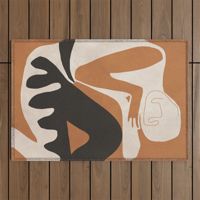 Abstract Art Figure Outdoor Rug Gallery Image 1