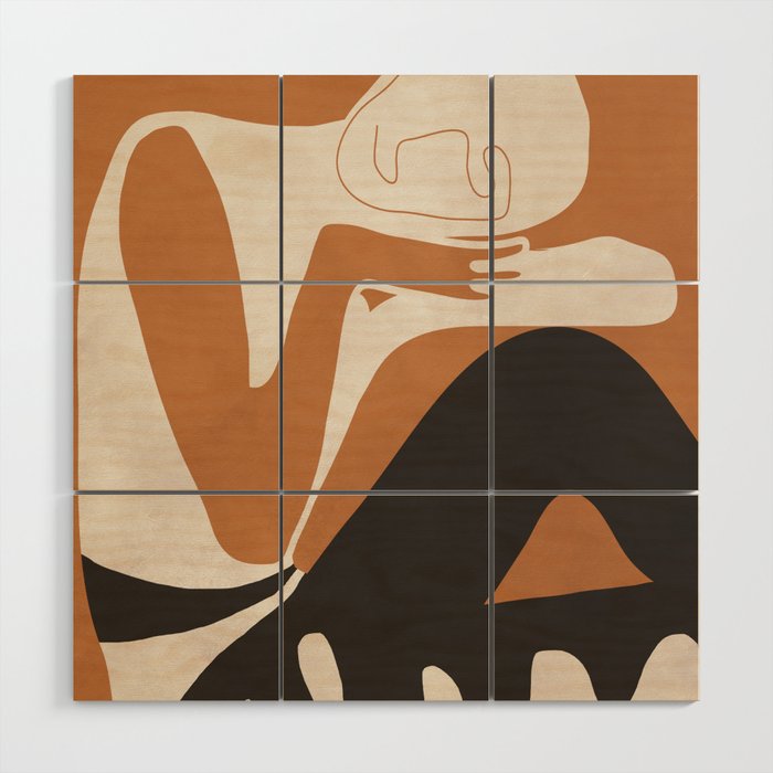 Abstract Art Figure Wood Wall Art Gallery Image 1