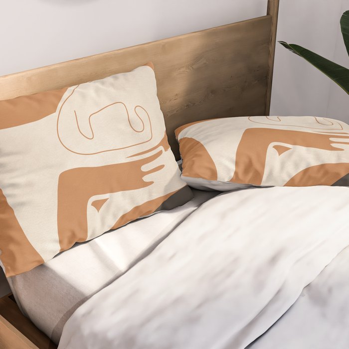 Abstract Art Figure Pillow Sham Gallery Image 2