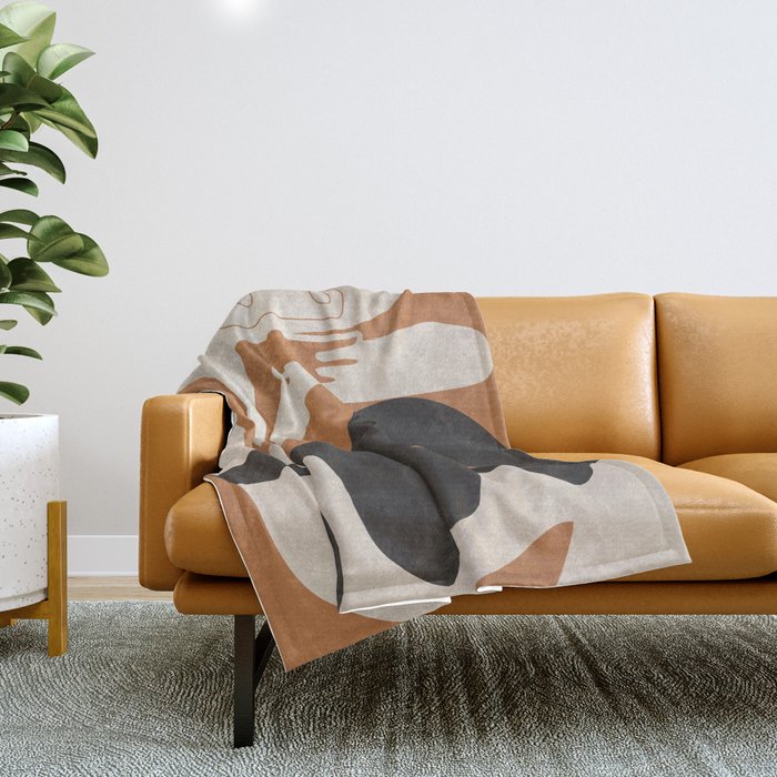 Abstract Art Figure Throw Blanket Gallery Image 1