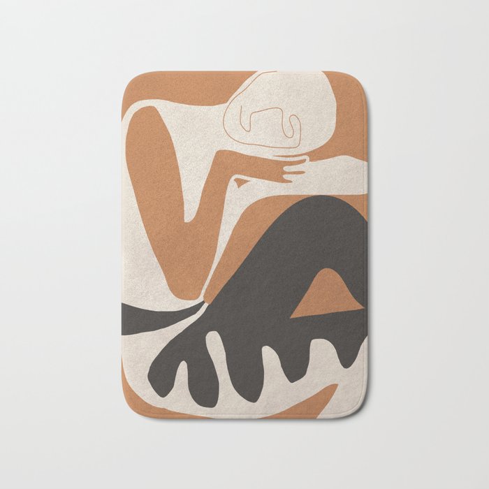 Abstract Art Figure Bath Mat Gallery Image 1
