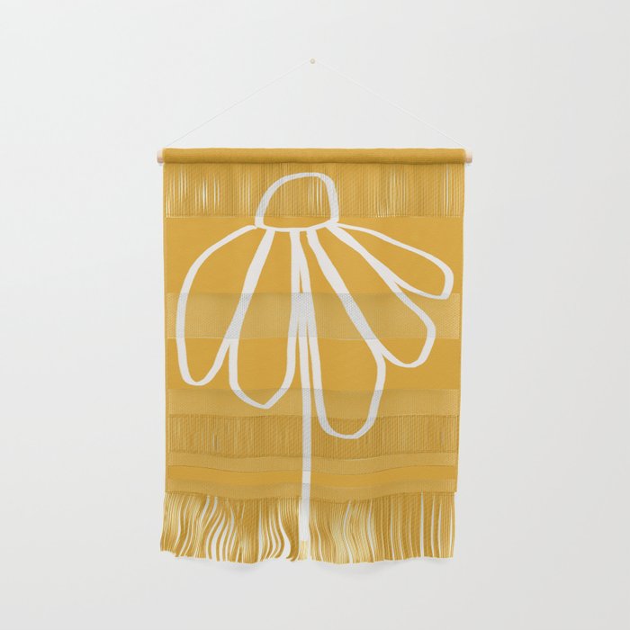 Minimal Flora - daisy yellow Wall Hanging Gallery Image 1