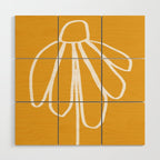 Minimal Flora - daisy yellow Wood Wall Art Gallery Image 1