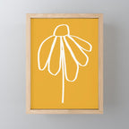 Minimal Flora - daisy yellow Mini Art Print Gallery Image 1