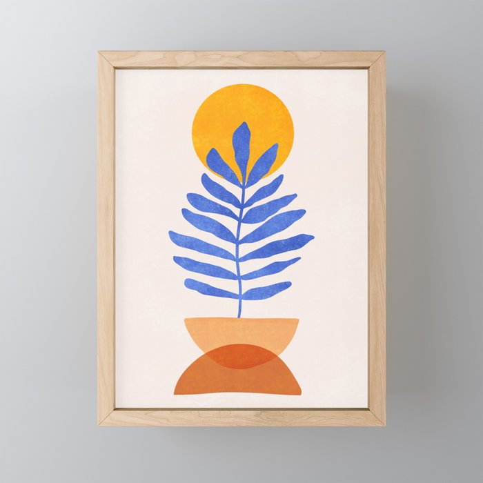 Indie Fern - Abstract Botanical  Mini Art Print Gallery Image 1