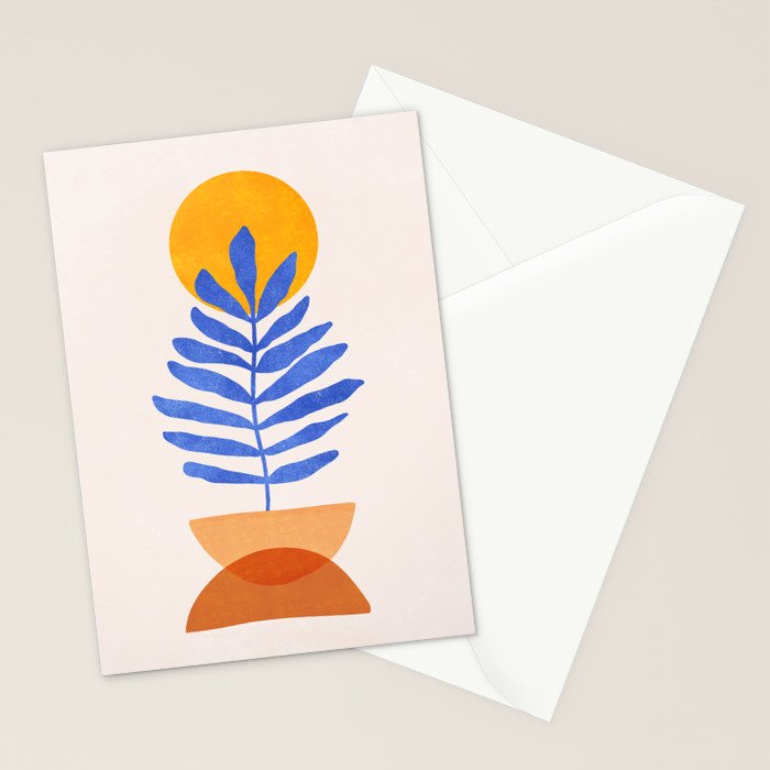 Indie Fern - Abstract Botanical  Stationery Card Gallery Image 2