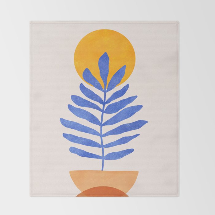 Indie Fern - Abstract Botanical  Throw Blanket Gallery Image 2