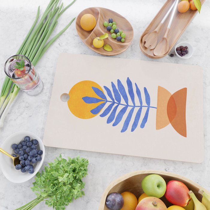 Indie Fern - Abstract Botanical  Cutting Board Gallery Image 2