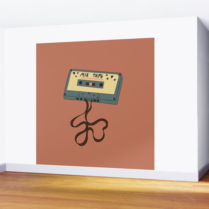 80s Vintage Cassette Mixed Tape  Wall Mural Gallery Image 2