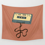 80s Vintage Cassette Mixed Tape  Wall Tapestry Gallery Image 4