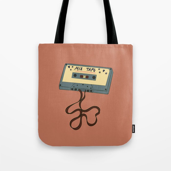 80s Vintage Cassette Mixed Tape  Tote Bag Gallery Image 1