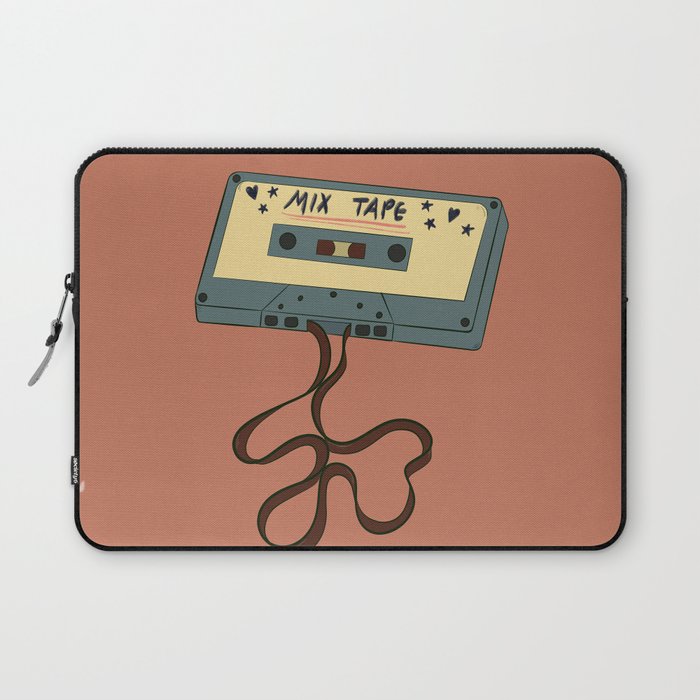 80s Vintage Cassette Mixed Tape  Laptop Sleeve Gallery Image 1