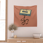 80s Vintage Cassette Mixed Tape  Wall Tapestry Gallery Image 2