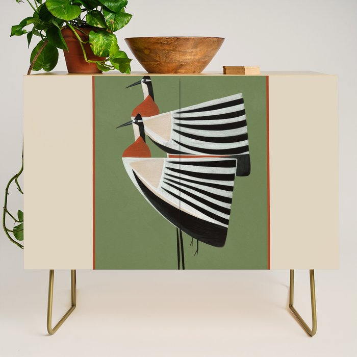 Striped Bird Pair Credenza Gallery Image 1