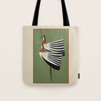 Striped Bird Pair Tote Bag Gallery Image 1