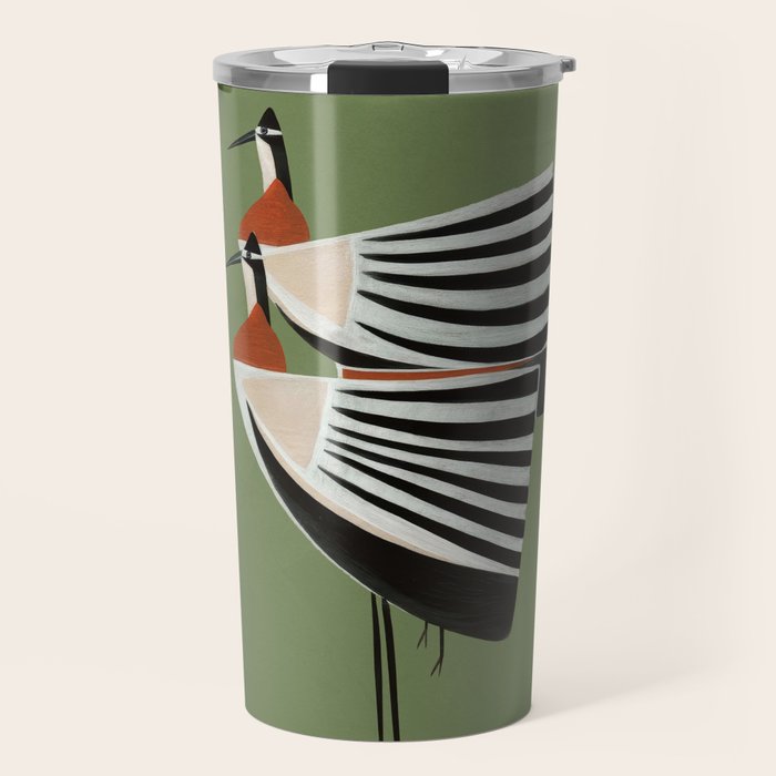 Striped Bird Pair Travel Mug Gallery Image 1