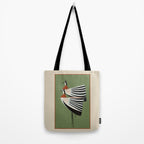 Striped Bird Pair Tote Bag Gallery Image 2