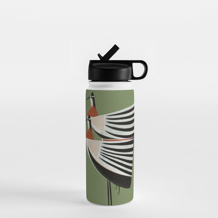 Striped Bird Pair Water Bottle Gallery Image 1