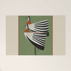 Striped Bird Pair Welcome Mat Gallery Image 1