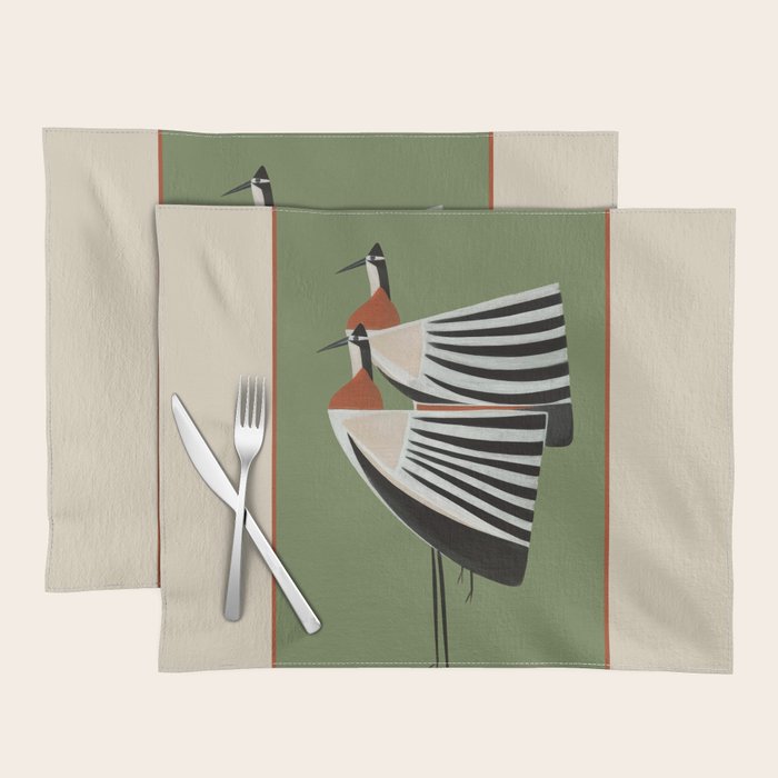 Striped Bird Pair Placemat Gallery Image 1