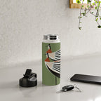 Striped Bird Pair Water Bottle Gallery Image 4