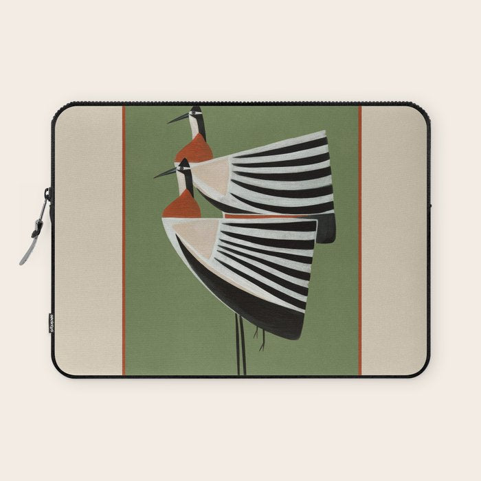 Striped Bird Pair Laptop Sleeve Gallery Image 1