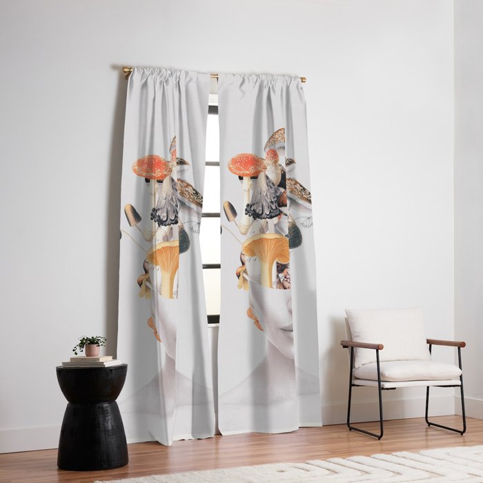 Mushroom Lady 3 Window Curtain Gallery Image 2