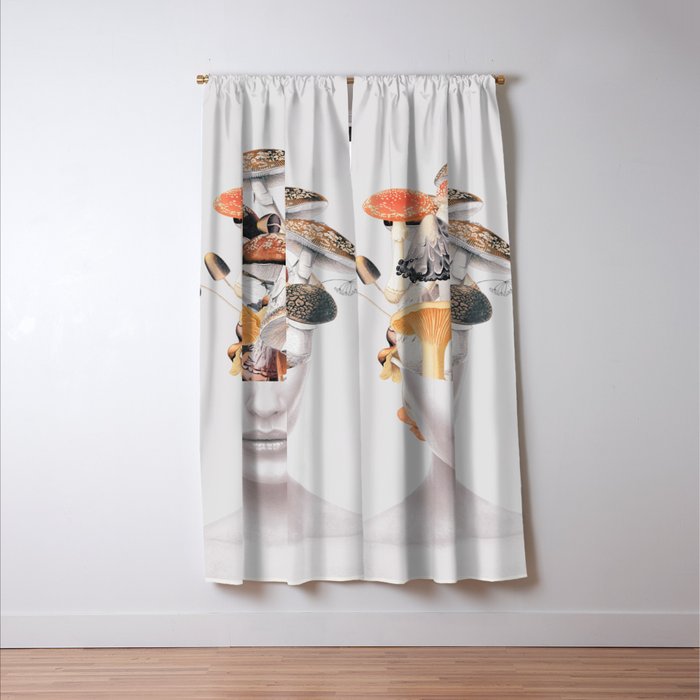 Mushroom Lady 3 Window Curtain Gallery Image 3