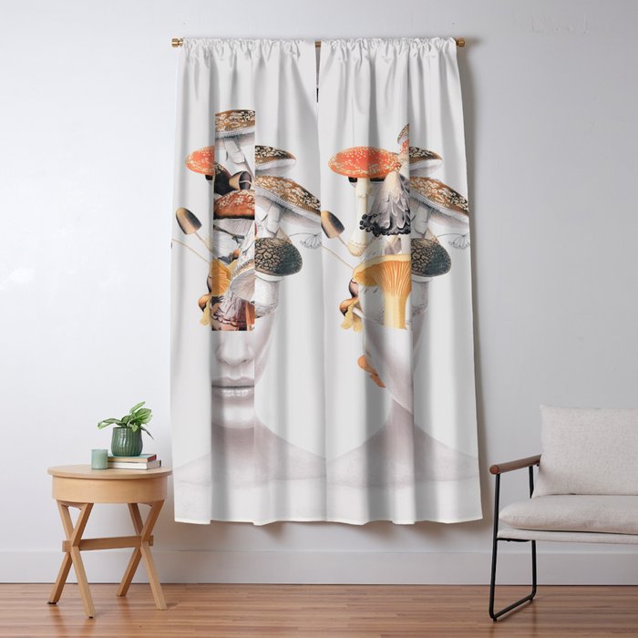 Mushroom Lady 3 Window Curtain Gallery Image 5