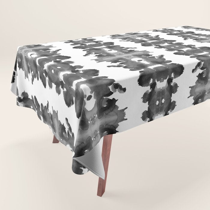 Black Ink Blots Tablecloth Gallery Image 1