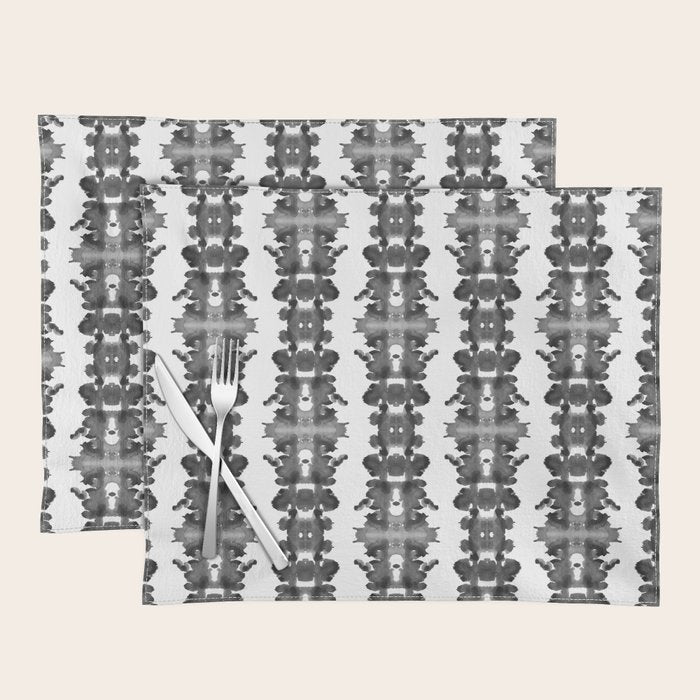 Black Ink Blots Placemat Gallery Image 1