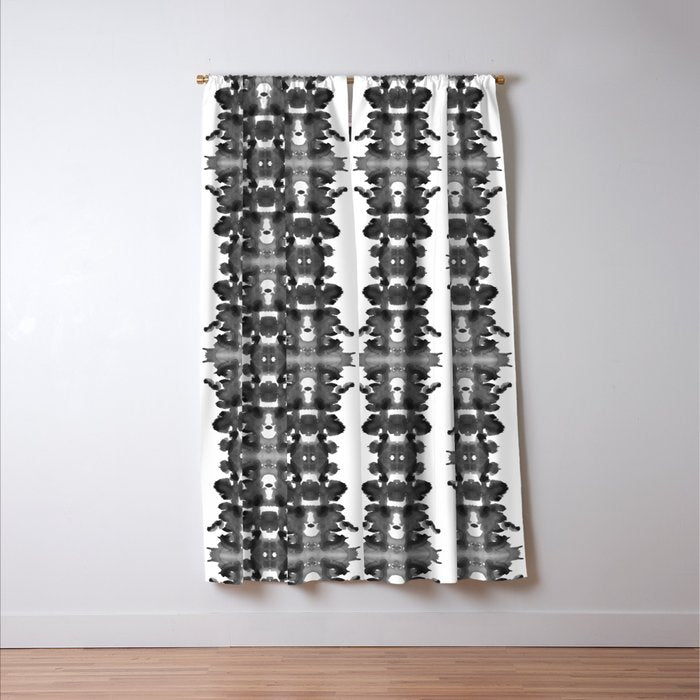 Black Ink Blots Window Curtain Gallery Image 3
