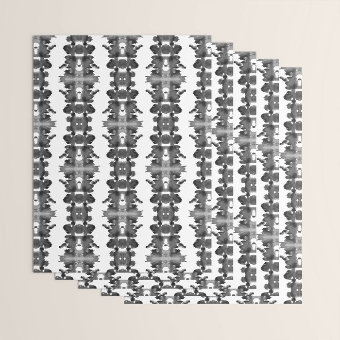 Black Ink Blots Wrapping Paper Gallery Image 3