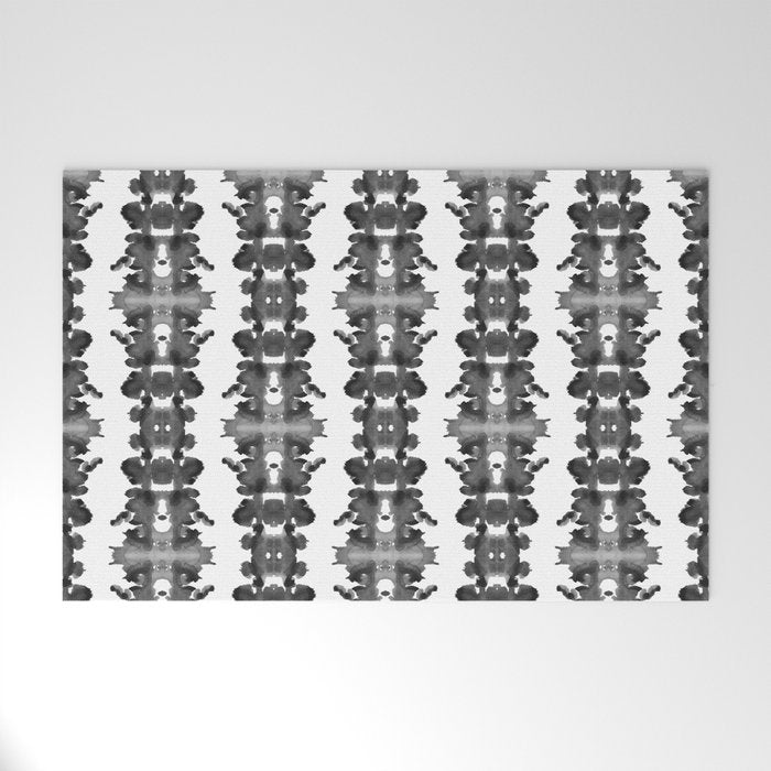 Black Ink Blots Welcome Mat Gallery Image 1