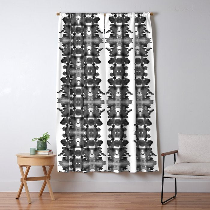 Black Ink Blots Window Curtain Gallery Image 5