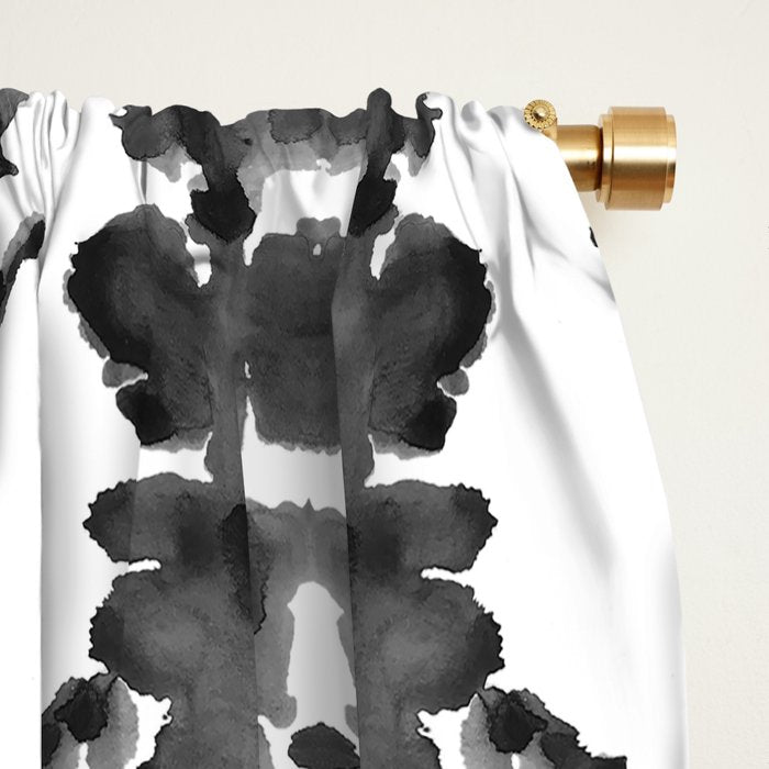 Black Ink Blots Window Curtain Gallery Image 2