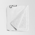 Black and white cactus plant pattern art Throw Blanket Gallery Image 3