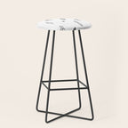 Black and white cactus plant pattern art Stool Gallery Image 1