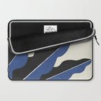 Color Block Abstract Leaf - Blue Black  Laptop Sleeve Gallery Image 2