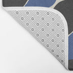 Color Block Abstract Leaf - Blue Black  Bath Mat Gallery Image 2