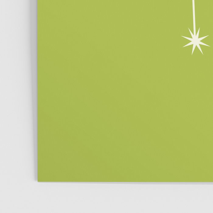 Gemini Zodiac Star Constellation Line Art Chartreuse Green Poster Gallery Image 3