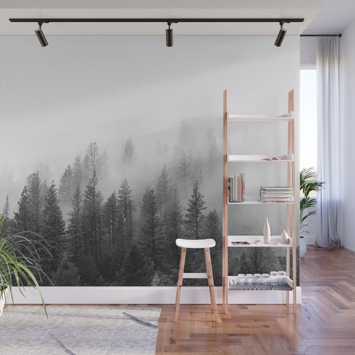Misty Forest Wall Mural Gallery Image 1