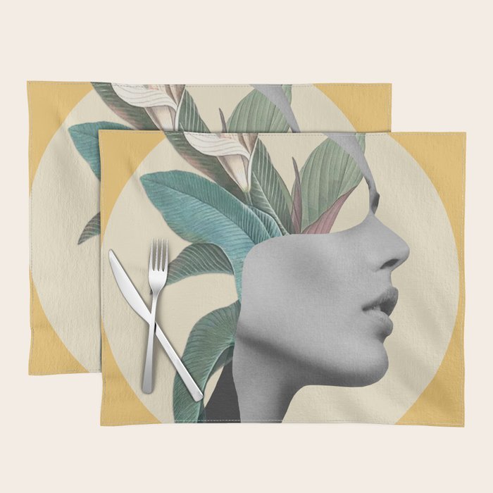 Floral Portrait /collage 3 Placemat Gallery Image 1