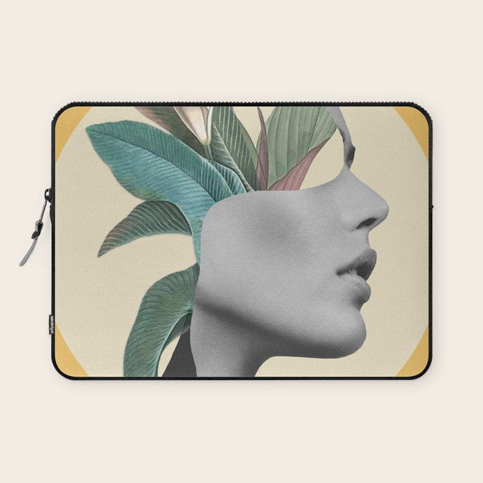 Floral Portrait /collage 3 Laptop Sleeve Gallery Image 1